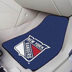 Fanmats 10473 NHL New York Rangers Front Row Nylon Carpet Car Mat - 2 Piece - Image 3