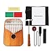 Vangoa 17 keys Kalimba Thumb Piano kit with Tuning Hammer, Cloth Bag, Pick Up, Stickers