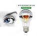 Luxon Half Chorme Siliver Bulbs 6w A60 E26 LED Light Bulbs with Mirror Warm White 2700k, Non-dimmable