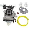 AISEN Carburetor for 25cc 26cc 33cc 35cc Bladez Moby GoPed Bigfoot Scooters Fuel Line Primer Bulb