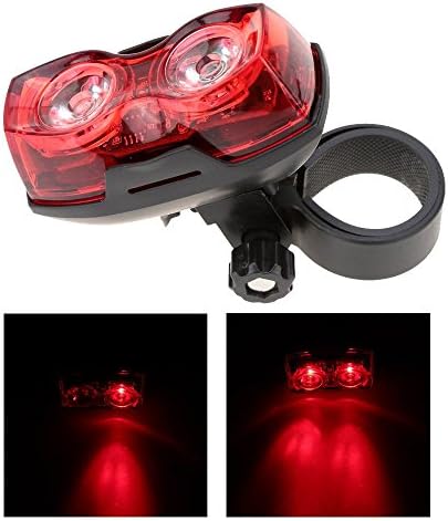 Fit Accessory 2 LED 3 Mode Cycling Safety Bicycle Rear Lamp Waterproof Bike Tail Light Headlight Warning Lamp Flashing Lampfair
