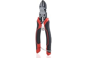 Wire Cutters, HOUSERAN Side Cutters with Wire Stripper and Crimper, 7-1/2 Inch Wire Cutters Heavy Duty, Spring Loaded with Sa