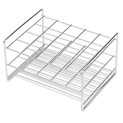 Stainless Steel Test Tube Rack, 30mm, 20 Place, Wire Constructed, Handles, Karter Scientific 235D3 (Single)