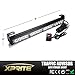 Xprite Red Amber LED Emergency Traffic Advisor Strobe Dual Light Bar, Windshield Deck Safety Warning Flashing Lightbars w/Control Box, for Volunteer Firefighter Vehicles Trucks