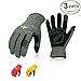Vgo... 3-Pairs Synthetic Leather Work Gloves, Multi-Purpose Light Duty Work Gloves, Breathable & High Dexterity, Touchscreen (Size M, 3 Color, NB7581)