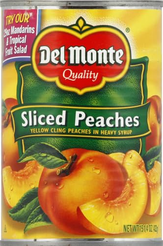 DEL MONTE YELLOW CLING SLICED PEACHES, 15.25 OZ
