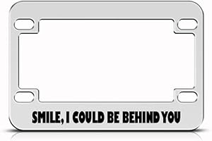Speedy Pros Smile Could Be Behind U Metal Bike Motorcycle License Plate Frame Holder