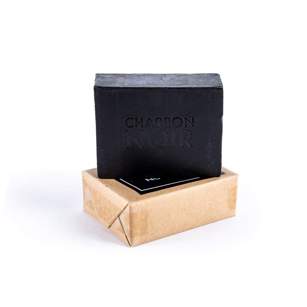 Charbon Noir Facial Bar Charcoal Soap | Activated Charcoal | Deep Cleansing | Eco-Friendly, Plastic-Free and Pet-Friendly - 150g/5,29oz (1 Bar)