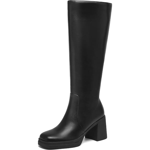 Amazon.com | XYD Women's Winter Round Toe with Gold Chain Wide