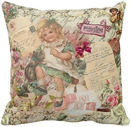 Amazon Com Decorative Cushion Cover For Sofa Vintage Cute Chic
