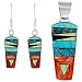 Turquoise Network Southwest Style Gemstone Pendant & Earrings Set in 925 Sterling Silver