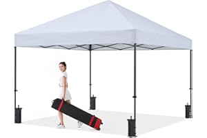 COOSHADE Durable Easy Pop Up Canopy Tent 12x12Ft (Silver White)