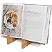 KitchenWarePlus Recipe Book Holder - Bamboo Cookbook Stand for iPad or Tablet for the Kitchen with Protective Splash Guard. Easy Clean Book Stand.