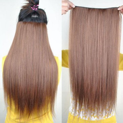 8 Color 23" Straight Full Head Clip in Hair Extensions Wwii101 (Golden