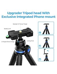 UBeesize - Trípode para teléfono móvil flexible de 12 pulgadas con disparador remoto inalámbrico y soporte universal para teléfono), Tripod E USA New