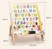 Lewo 3 in1 Wooden Magnetic Art Easel Double Sided Drawing Whiteboard Toys for Kids