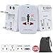 Travel Plug Adapter, European Converter, International Universal Power Converter Plug, All In One Outlet Converter, Travel Converter, European Electrical Adapter Adaptor for Ireland Spain Without USB