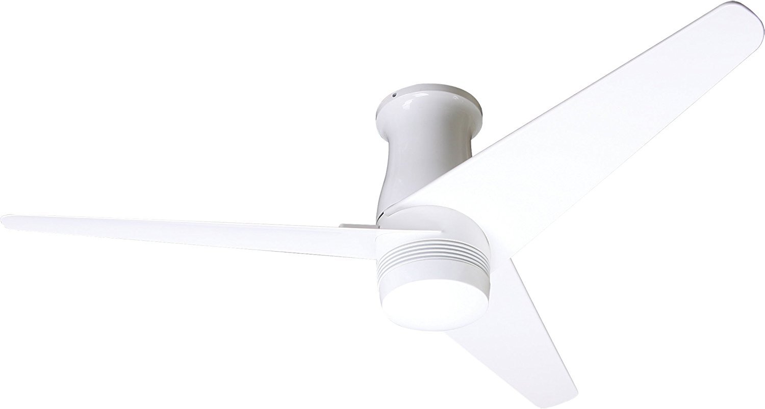 Modern Fan Vel Hug Gw Velo Hugger Gloss White Flush Mount 50