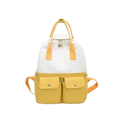 Lazzboy Mochila Moda Mujer Lona Cremallera Casual Patchwork Color ...