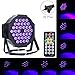 72W Black Light DJ Lights UV Blacklight Stage Spotlight 36 LEDs Auto Lighting Voice Control For Party Wedding Disco Club with Control