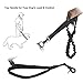 OneTigris 5ft Long Bungee Training Walking Dog Leash with Comfortable Neoprene Handle & Zinc Alloy Lead Clip (BK)