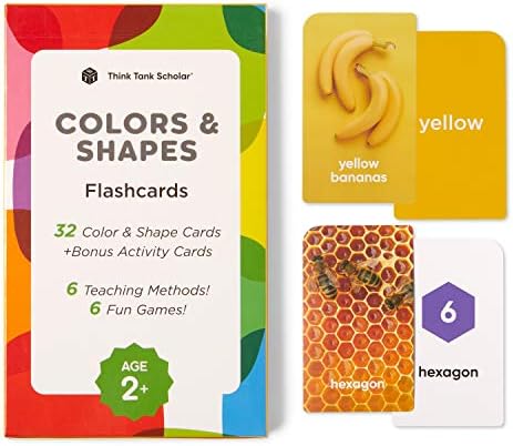 Suppose Tank Scholar Colours & Shapes Flash Playing cards for Toddlers, Ages 3+, Preschool…