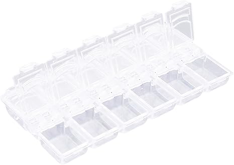 Amazon Co Jp Bee Blue ネイル パーツボックス 12グリッド パーツ収納 仕切り 格子ボックス ジュエリー ネイル アクセサリー ダイヤモンド イヤリング ボックス 小物入れ 収納ケース ホーム キッチン