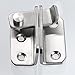 Sumnacon Slide Safety Gate Latches Door Lock, 2 Pcs Stainless Steel Sturdy Padlockable Bolt Latch/Lock for Pet Gate,Cabinet Furniture, Wardrobe, Window, 2-1/5Inch x 1-7/9Inch, Brushed Finish