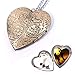 Bronze Heart Friend Photo Picture Frame Locket Pendant Chain Necklace