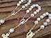 San Joaquin Creations 25 Pc Ivory Color Baptism Favors Gold Plated Accents Mini Rosaries Gold Plated Acrylic Beads/Recuerditos De Bautismo/Christening Favors/Decenarios/Decades/Finger Rosaries