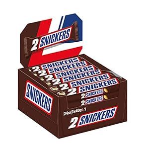 Snickers Chocoladerepen | pinda’s, caramel | 24 dubbele repen in een doos (24 x 2 x 40 g)