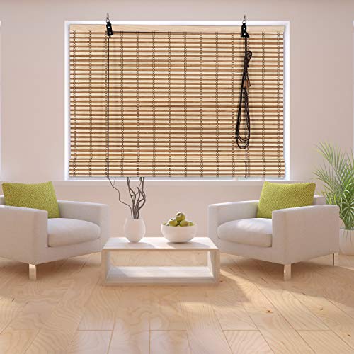 N-A-Bamboo-Wooden-Roll-Up-Blinds-Window-Sun-Blade-Privacy-Drape-36-X-72-Inches