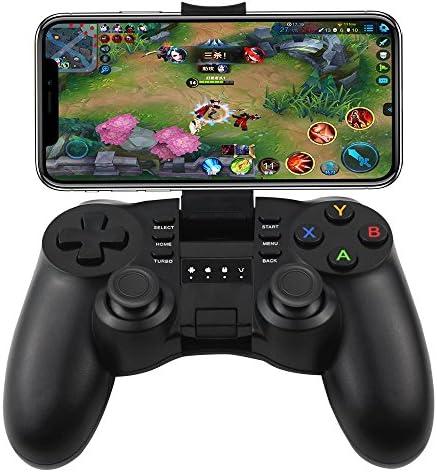 Android Game Controller, Dual Shock Wireless Gamepad Joystick With Phone Clip Holder For Android Phone/PS3/PC/TV/Tablets