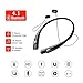 Bluetooth Headphones, Best Wireless Sports Neckband Designed Earphones w/ Mic HD Stereo Sweatproof Earbuds for Gym Running Workout 8 Hour Battery (Black)