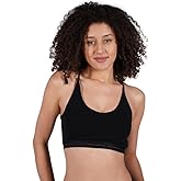ORGANICKID Womens Organic Cotton Soft String Crop Top Bralette GOTS Certified Sports Bra