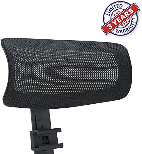 Adjustable Height Mesh Headrest for XDD3 Series Ergonomic High Swivel Executive Chair Ergonomic High Mesh Swivel Desk Chair (Black)