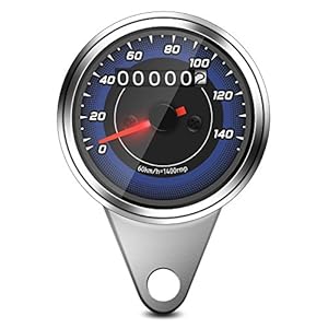 Motorfiets Odometer – 1 st Universele Motorfiets Speedometer Odometer Motorfiets Speedometer Gauge KM/H Speedo Meter met…