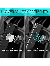 Pop It Car Phone Mount Miracase Upgrade 2 in 1 Magnetic Air Vent Phone Holder for Car Designed for Cell Phone with Pop Out Stand Compatible with iPhone X Xs Max XR 8 Plus 7 Plus Galaxy S10 S9 Google