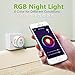 WiFi Smart Plugs that Work with Alexa& Google Home, Smart Outlet with RGB Light, No Hub Required, APP Remote Control from Everywhere, Overload Protection and Timer Function【Upgrade】