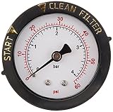 Pentair 190059 Rear Mount Pressure Gauge Replacement Pool/Spa Valve and Filter