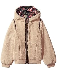 Jessica Simpson Chaqueta de bombardero acogedor de peso medio para niñas