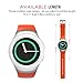 Gear S2 Watch Band, MoKo Soft Silicone Replacement Sport Band for Samsung Gear S2 (SM-R720 / SM-R730 ONLY) Smart Watch, NOT FIT S2 Classic Watch (SM-R732 & SM-R735), NOT FIT Gear Fit2 Watch, ORANGE