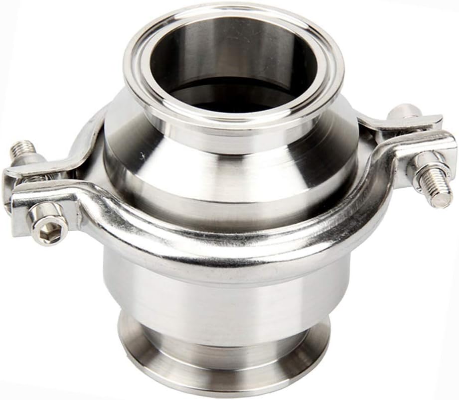 Bokywox Sanitary Stainless Steel Check Valve Reflux Valve Non Return Valve (NRV) 1.5" Tri Clamp Type SUS304 Stop Backflow (1.5‘’)