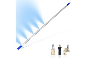 YOEGOWU Radiator Cleaning Wand–Radiator Flush Tool with Adapter Suitable for Karche Car Washer,Trucks,RVs, Dual Water/Air Cleaning, Includes Nozzles Quick Couplers, Fits 2000+ PSI (24 inch with M22 Adapter)