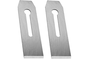 TorSor 2 Pack Bench Hand Plane 2-Inch Blade Replacement Woodwork Planer Cutter 51MM Wide Iron Blades Steel Carpentry Edge Tri