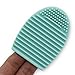 Cityvivo 2 Pieces Cosmetic Makeup Brush Finger Glove Silicone Scrubber Board Hand Cleaning Tools(Pink + Green)..