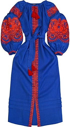 Long embroidered dress "Oriental Beauty" (Large)