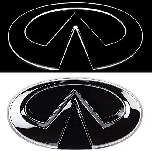 JetStyle Infiniti Q50 LED Emblem, Black Edition, Front Car Grill Badge, Auto Illuminated Logo, Glowing, Lights DRL Daytime Running Lights White - Drive Brighter …