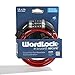 Wordlock CL-408-RD 4-Letter Combination Bike Lock Cable, Red, 5-Feet