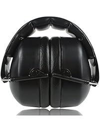 ClearArmor 141001 Shooters Hearing Protection Safety Ear Muffs Folding-Padded Head Band Ear Cups, Black